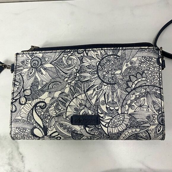 SAKROOTS Coated Cotton Canvas Crossbody Purse - Picture 2 of 5